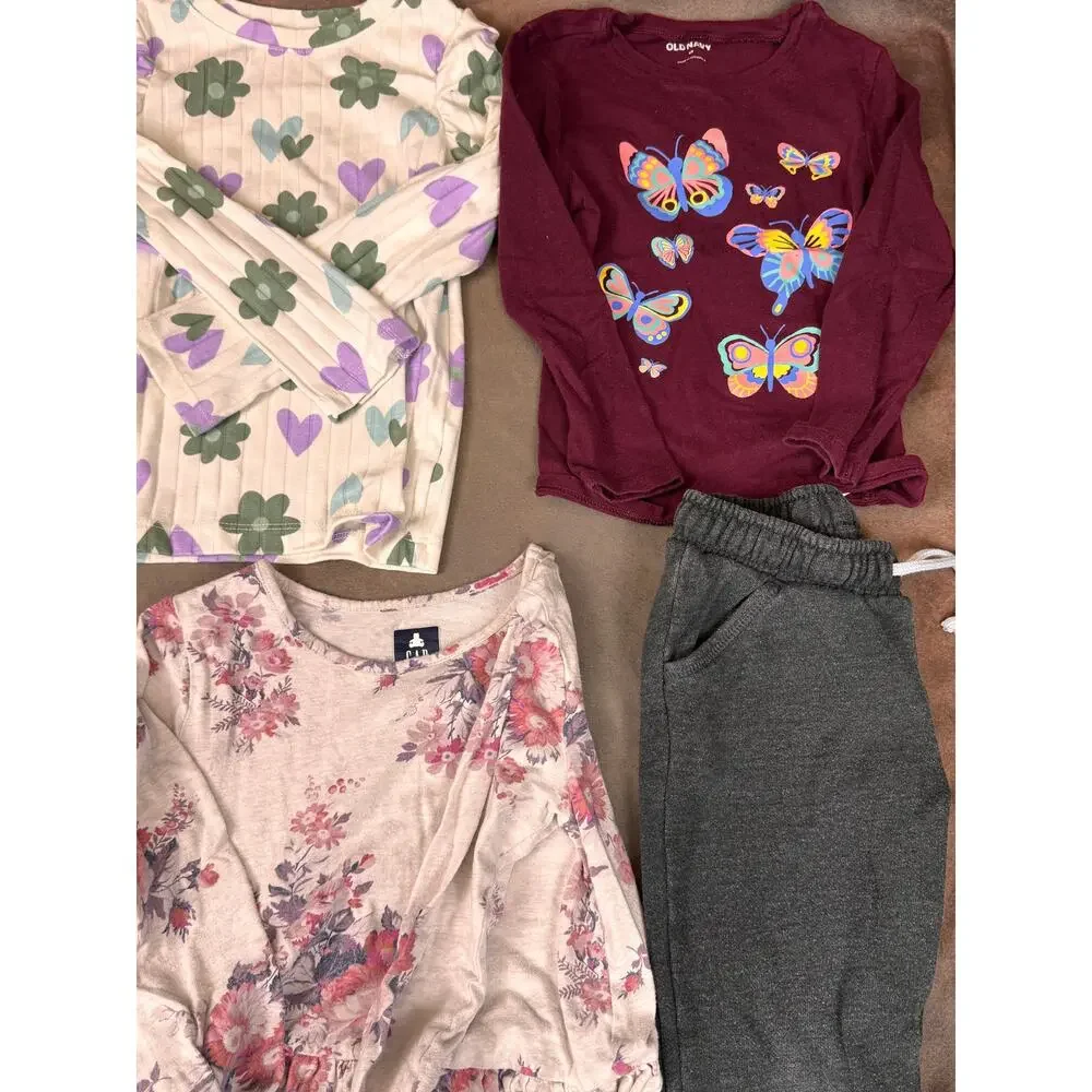 Girls Size 4T Fall Winter Clothing Lot 6 Pieces Bluey Gap Old Navy #995